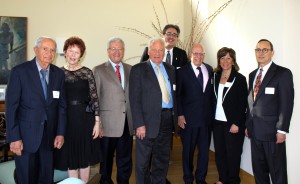 Left to right: Dr. Gregory Ketabgian*, Anne E. Elbrecht*, Yervant Chekijian*, Raffi P. Yeghiayan*, Marc A. Mamigonian, Paul R. Ignatius, Nancy R. Kolligian*, Bruce W. Roat* (*NAASR Board Member) 
