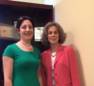 Amalya Yeghoyan and Elise Kalfayan at IIG offices June 5, 2015.